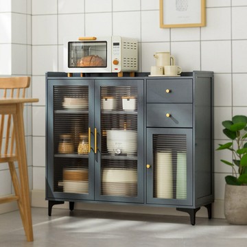 ??快速出貨?? 附發票 廚房儲物柜落地多層置物架柜式家用用品多功能收納碗柜鍋架櫥柜子