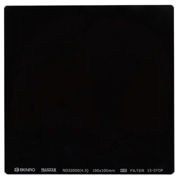 BENRO 百諾 MASTER 100x100mm 方形減光鏡 採用德國肖特B270光學玻璃 抗紅外線鍍膜 防水防油汙  ND32000 4.5  1個