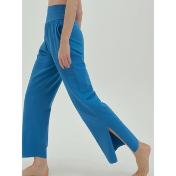 夏新瑜伽健身運動長褲高腰寬松闊腿褲可束腳收腹舞蹈普拉提長褲彈