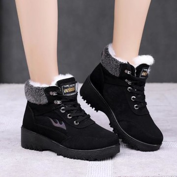 老北京布鞋女棉鞋中老年冬季東北羊毛雪地靴女加絨加厚保暖媽媽鞋