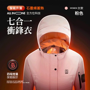 智能升溫All in one全方位科技七合一衝鋒衣