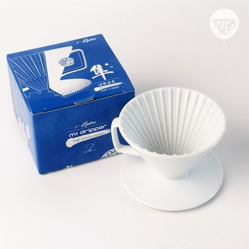 【KADOU珈堂】星芒濾杯 隼 3代目 有田燒 M1錐形濾杯-白瓷版