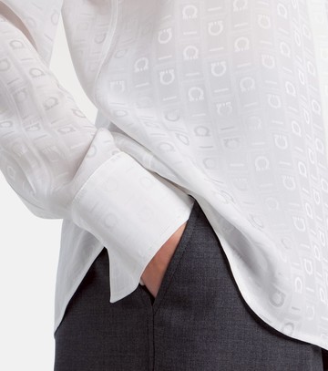 Ferragamo Gancini silk crêpe shirt