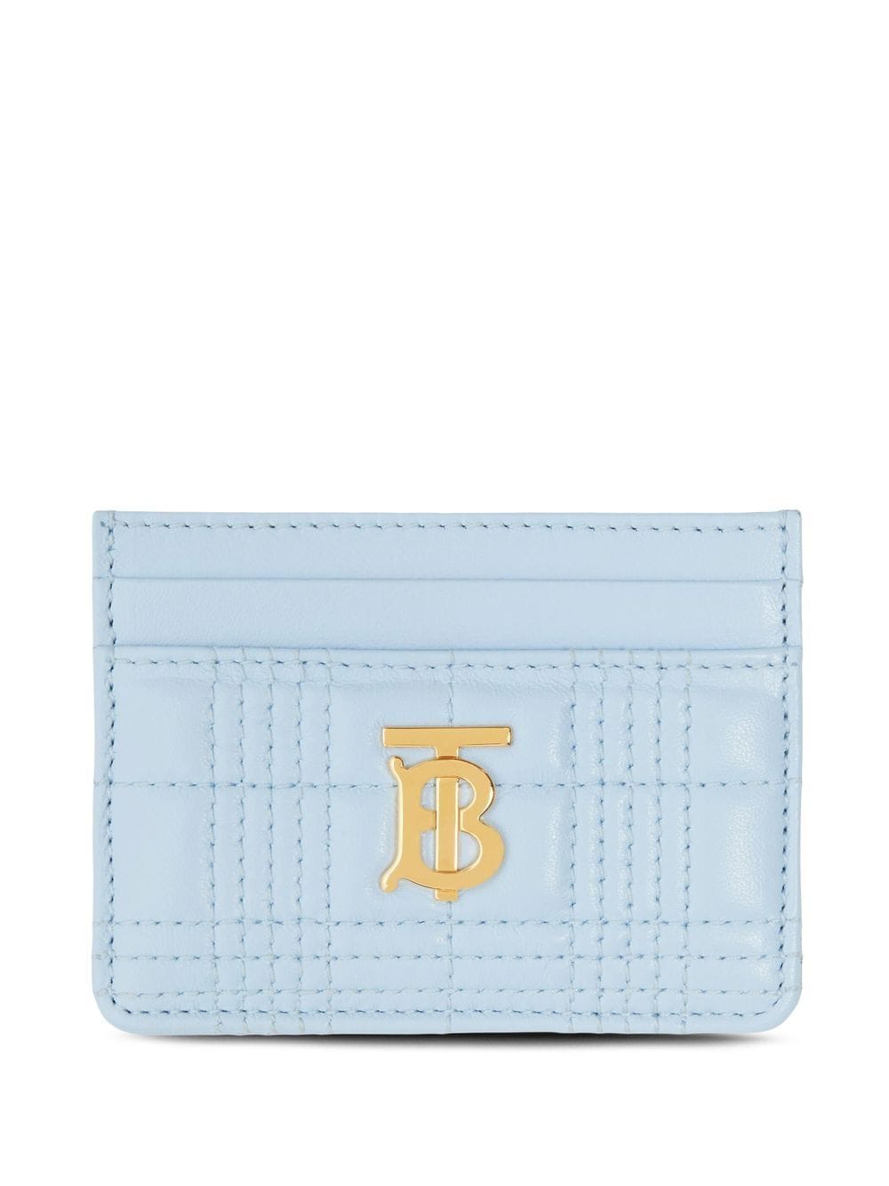 Burberry - Lola logo-plaque cardholder - women - Lambskin - One Size - Blue