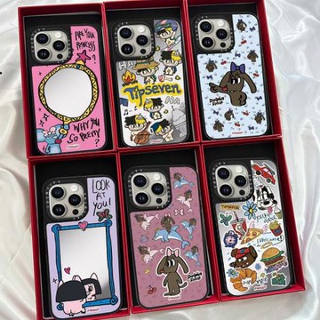 CASE家聯名韓火火PSEVEN明星同款適用Phone17promax蘋果15網紅可愛13防摔phone14promax/16plus/12磁吸手機殼