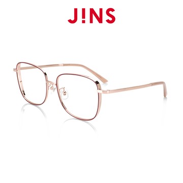 【JINS】 零失誤百搭經典眼鏡(AMMF20A082)酒紅玫瑰金