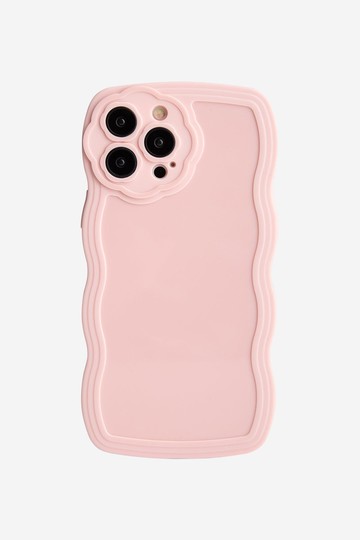 Pink Wavy Frame Phone Case, 12ProMax / Pink