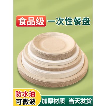 一次性餐盤紙盤蛋糕盤碟子加厚菜盤食品級家用即棄餐具套裝盤子