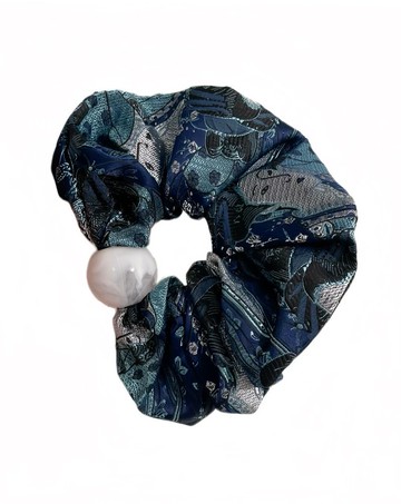 蒼姬囈 大尺寸帶飾 織錦緞髮圈 髮帶 髮束 髮繩 日系風格 浮世繪