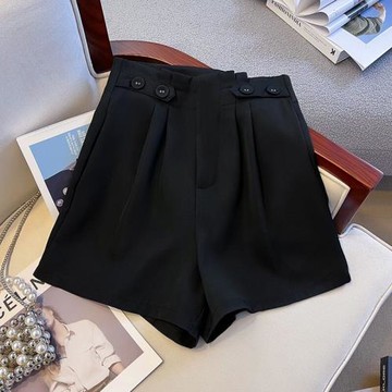 廣州十三行高貨爆款~大長腿 2025夏季新款西裝闊腿短褲子女顯瘦潮