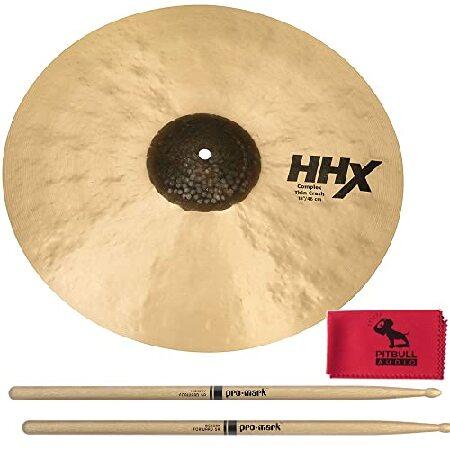 Sabian 11806XCN 18” HHX Complex Thin Crash Drum Set Drum Kit Cymbal w Drumsticks ＆ Cloth