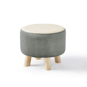 hoi!林氏木業北歐實木腳靈活小圓凳 Z34-灰色