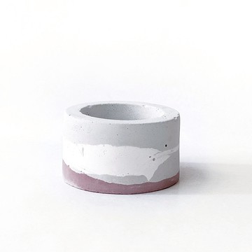 (現貨) 莫蘭迪粉系列 | 小圓形三色不規則漸層水泥盆器