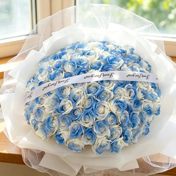 【依織IORI】彩虹系列 99朵繽紛花朵花束｜求婚告白首選/周年紀念/浪漫生日花禮 客製刻印 全台配送