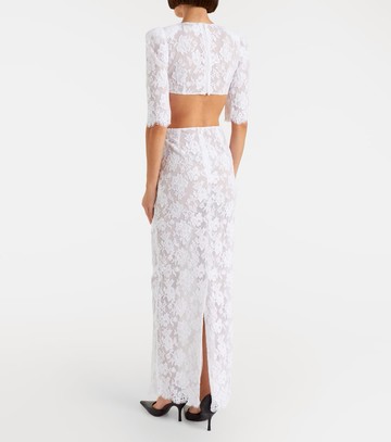 Shushu/Tong Bow-detail cotton-blend lace gown