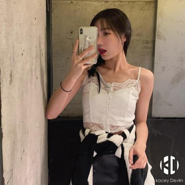 蕾絲白色花邊內搭小吊帶可外穿性感辣妹穿搭設計感小眾背心女【聚物優品】