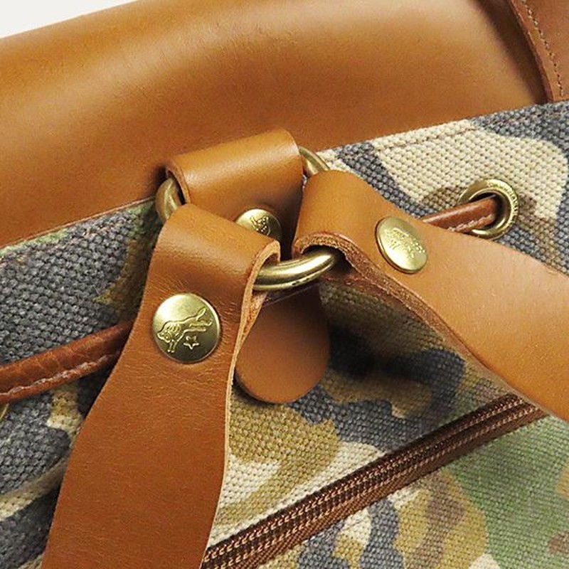 IL BISONTE イルビゾンテ Rucksack A2446 LIM T541 ラックサック バックパック リュックサック カモフラージュ柄 迷彩  ロゴ 本革 | LINEブランドカタログ