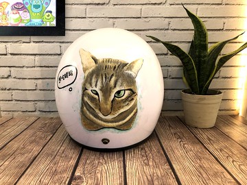 手繪瘋 客製化 狗狗 貓貓 安全帽 彩繪 紀念 禮物 生日 情人節