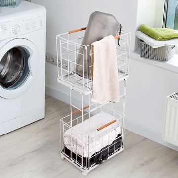 收納職人 日式簡約多功能雙層大容量洗衣分類收納籃洗衣籃