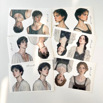 文藝復興人物貼紙 (anns note) 角色 女孩 男孩