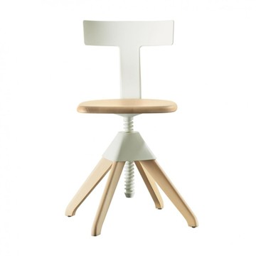 Tuffy 轉圈圈升降椅（原木白）