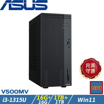(規格升級)ASUS華碩 V500 Mini Tower 商用桌機 i3-1315U/32G/2TB SSD/H-V500MV-31315U070W