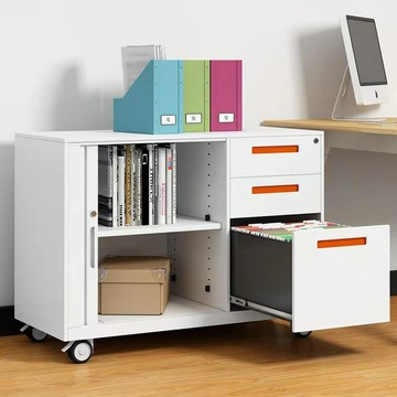 【含稅/免運】 推拉卷簾門柜辦公文件柜鐵皮檔案柜財務憑證資料柜收納矮柜儲物柜