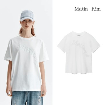 【MATIN KIM】MATIN波紋LOGO印花上衣 白色 官方直營
