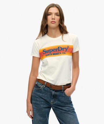 Superdry Women's Venue Outdoors Fitted T-shirt White Size: 6