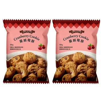 School of Cookie 台灣優格餅乾學院 蔓越莓酥  2包  100g