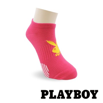 【襪款任選3雙$299 、6雙$511】PLAYBOY 足弓彈力女隱形運動襪-粉紅(BF7020)