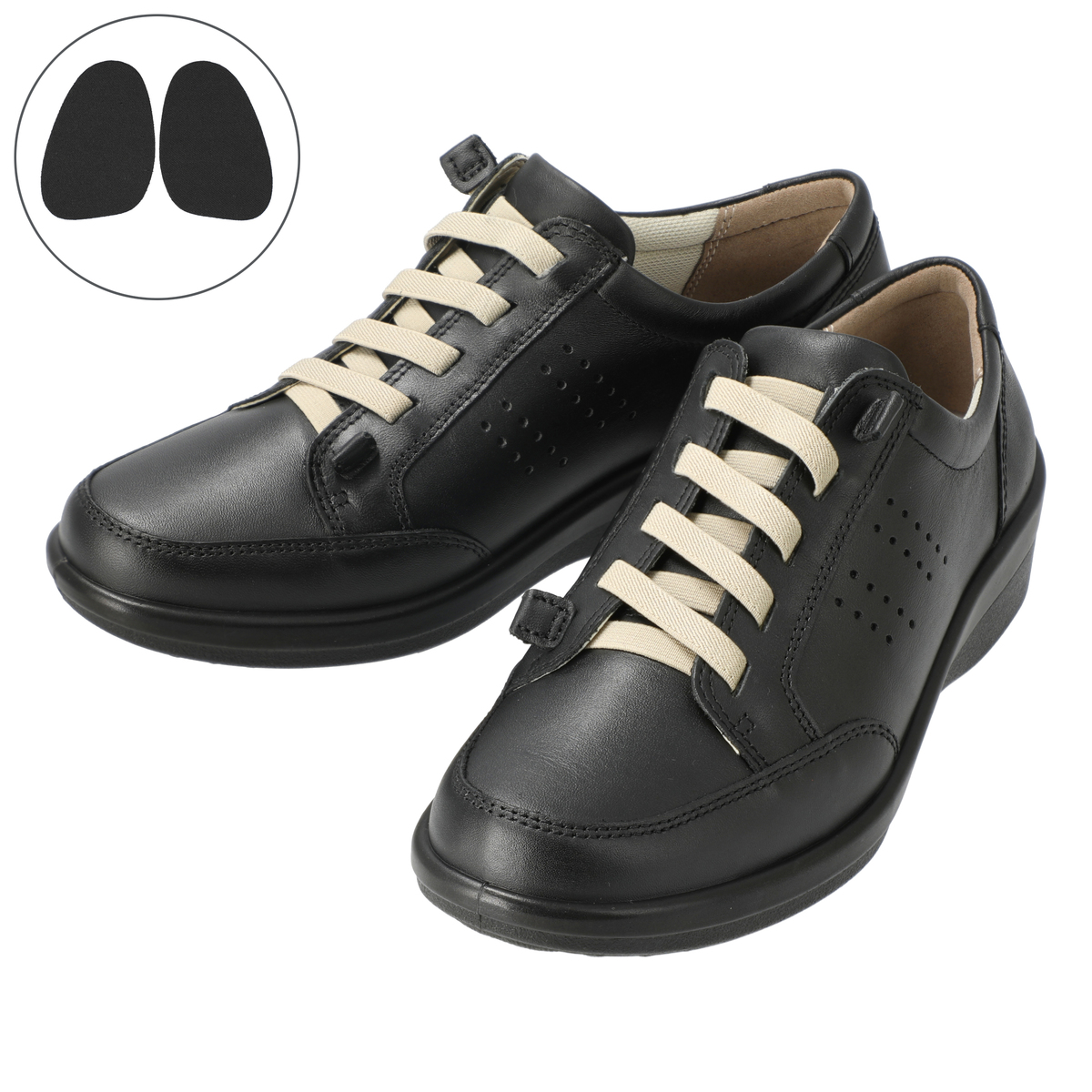 アキレス・ソルボ調整インソール付 4E牛革ゴム紐スリッポン 通販 LINE