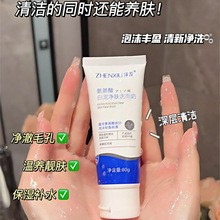 臺灣出貨 臻羞氨基酸白泥淨膚洗面奶 溫和清潔 毛孔潔面乳 男女士潔面乳 補水保溼不緊繃 淨膚潔面乳