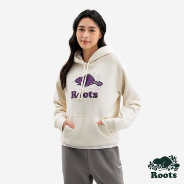 Roots女裝- WINTER BEAVER 連帽上衣-象牙白