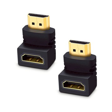 台灣霓虹 HDMI公轉母90度轉接頭2入  右彎款  EHH7A-2  1組