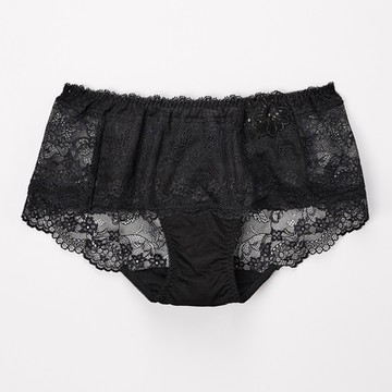 莎露-輕奢華款 M-LL中低腰平口褲(黑) SB4420搭配內褲-SS6510BL