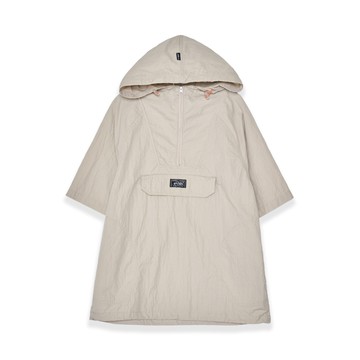 5th STREET｜中性｜半開襟連帽短袖T恤｜灰卡其