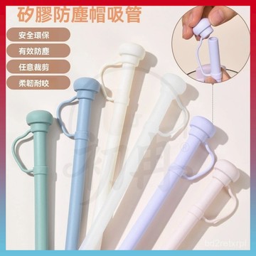 現貨+隔日達⚡含帽加長吸管 帶蓋吸管 ins食品級硅膠吸管 食品級硅膠吸管 帶蓋防塵防蟲吸管 耐高溫硅膠吸管 冰霸杯吸管