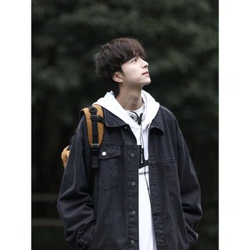 牛仔外套男款秋冬款高級感男裝日系復古男生長袖襯衫內搭疊穿襯衣