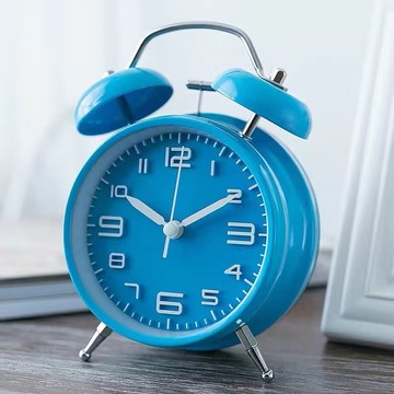鬧鐘學生靜音床頭鐘表兒童簡約時鐘多功能金屬打鈴創意小鬧表