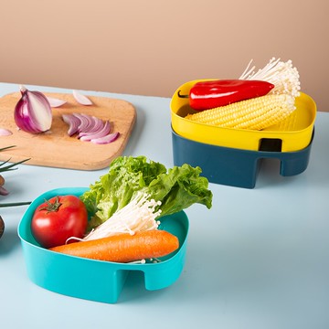 可掛式瀝水籃水槽洗菜籃水池廚房置物架廚余剩菜過濾水卡掛籃家用