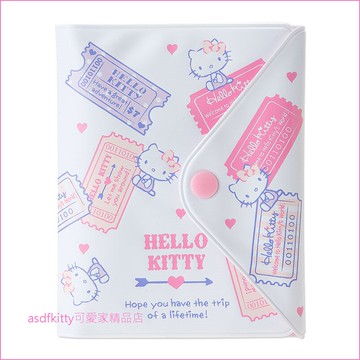 asdfkitty可愛家☆KITTY車票多功能護照套/證件套/還可放信用卡.金融卡...等-日本正版商品