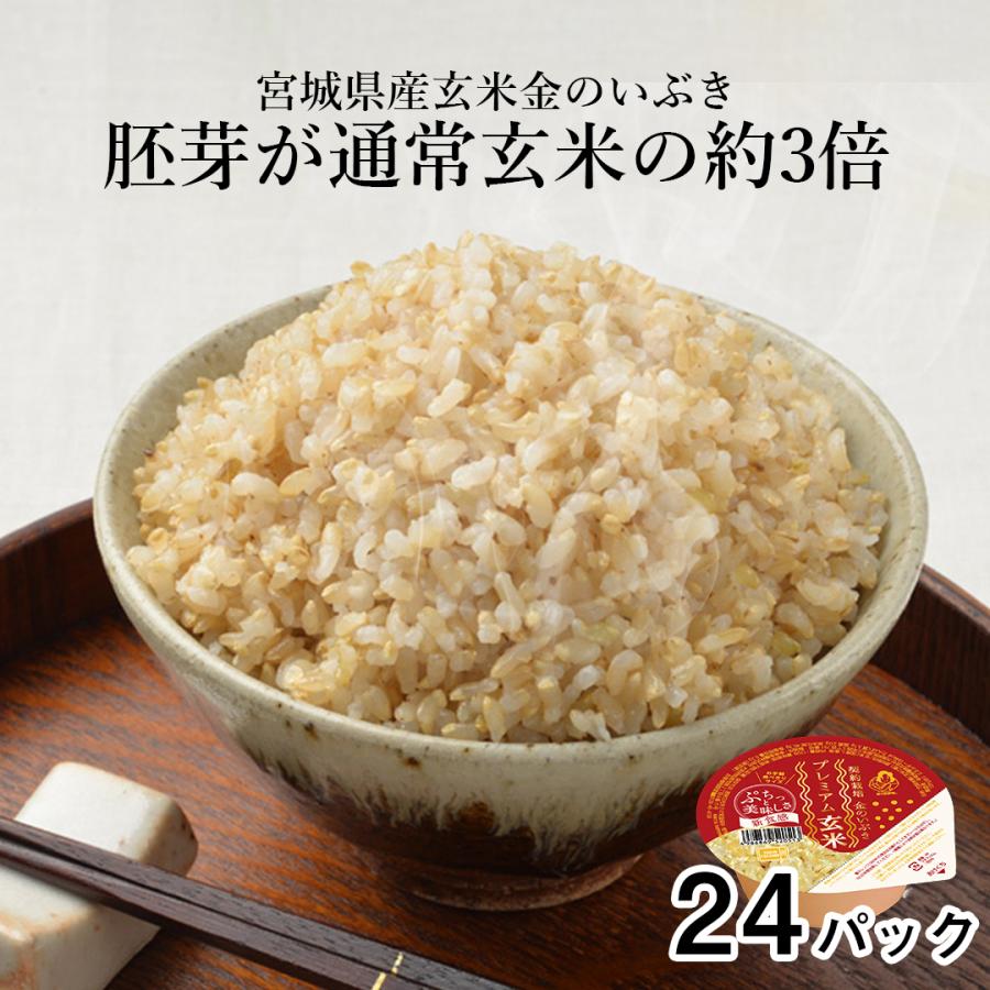 ご飯パック 金のいぶき玄米24個セット 120g おくさま印 お米 レトルト 無添加 国産 レンジで簡単 温めるだけ 送料無料