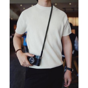 【KING】相機背帶細編織繩皮套鐵環款 富士索尼徠卡通用款