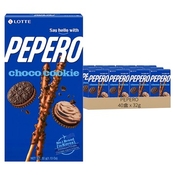 PEPERO 黑餅乾巧克力口味餅乾棒  32g  40盒