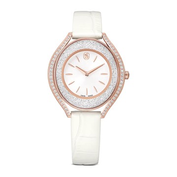 SWAROVSKI Crystalline Aura 奢華水晶女錶 手錶-玫瑰金x粉紅 5730150