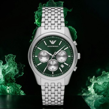 EMPORIO ARMANI 亞曼尼 Antonio 雋永紳士風格三眼手錶 雙12購物節 送禮首選-41mm AR11581