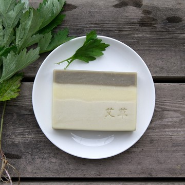 【原水味】原萃手作精油皂-艾草分層皂 80g