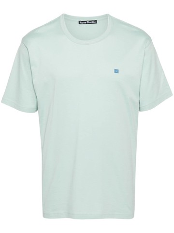 Acne Studios - logo-patch organic cotton T-shirt - unisex - Organic Cotton - M - Blue