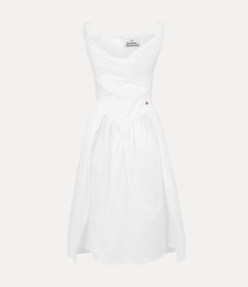 Vivienne Westwood Sunday Dress Compact Poplin White 38 Women